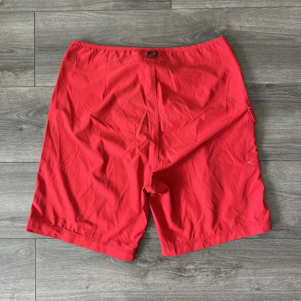 Maui Rippers Board Shorts Mens Sz 33 Red Lifeguard Drawstring
